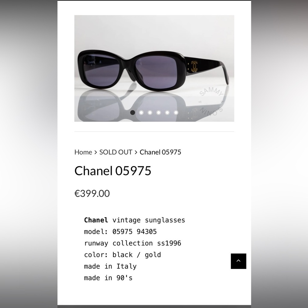 Vintage Chanel Women’s Sunglasses - Picture 8 of 9